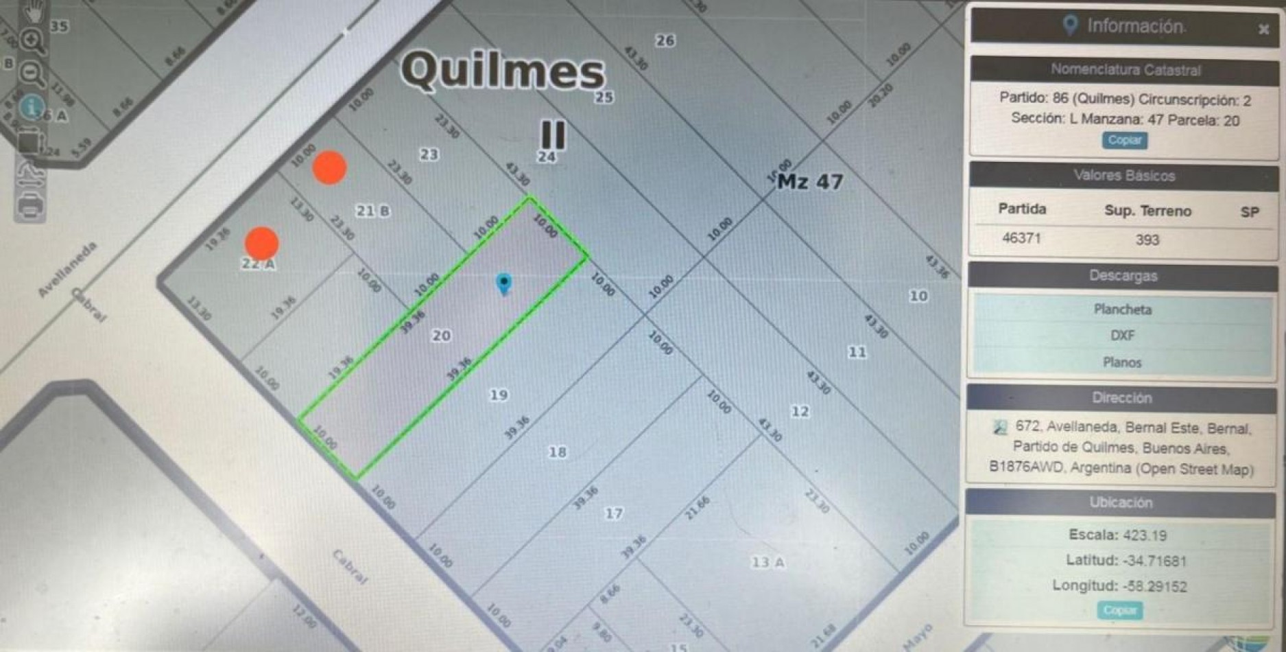 VENTA LOTE DE 10X39 PARA DESARROLLO, BERNAL CENTRO.