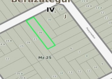 VENTA LOTE DE 10X40, BERAZATEGUI CENTRO.